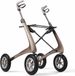 ByAcre Carbon Overland Rollator - Metallic Brown - Rollator d'extérieur avec pneus à air