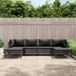 Prolenta Maison Exclusive Ensemble de salon de jardin exclusif, 6 pièces, avec coussins, couleur anthracite, en acier
