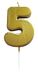 Ciao, Gouden cijferkaars 5 (6 cm), 21445