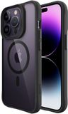 Buddi Hybrid - Hoesje Geschikt voor Apple iPhone 14 Pro Max - Compatibel met MagSafe - Back Cover met Magneet - Magnetische Beschermhoes - Transparant Zwart