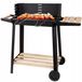Pingyang Rongrong Handicraft Factory Barbecue à charbon de bois Grand grill de jardin Grille réglable avec roues Métal noir