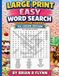 LARGE Ice Cream Edition: Large Print Easy Word Search Puzzle for Seniors
