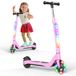SISIGAD Elektrische step voor kinderen, 6-8-10 jaar, elektrische step 5,3 inch met kleurrijk ledlicht en 3 instelbare hoogtes, kinderstep, maximale snelheid 10 km/u, maximale belasting 70 kg, looptijd