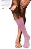 FALKE No. 13 Finest Piuma Cotton kniekousen heren roze - maat 41-42