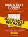 Bold & Easy Large Print Sudoku for Seniors: One Puzzle Per Page: 100 Easy Puzzles with Extra-Large Grids and Big, Bold Numbers, Volume 5