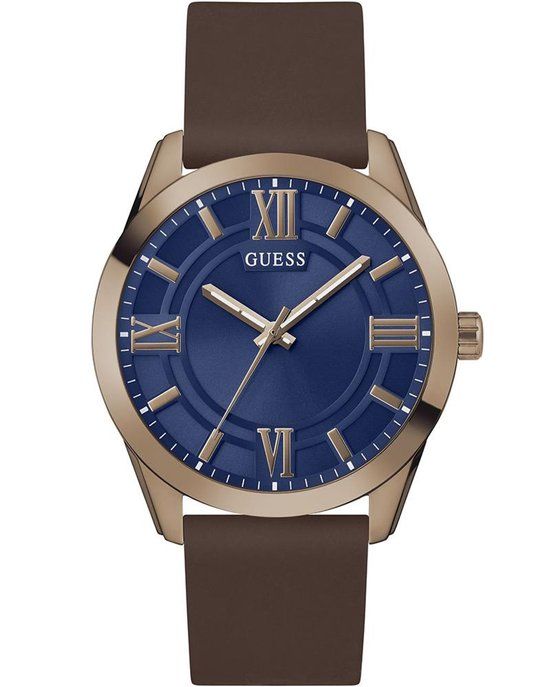 Guess Elliot GW0894G3 Horloge - Siliconen - Bruin - Ø 44 mm