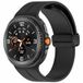 By Qubix - D-buckle Solid Line sportbandje - Zwart - Geschikt voor Samsung Galaxy Watch 9-40mm / 44mm