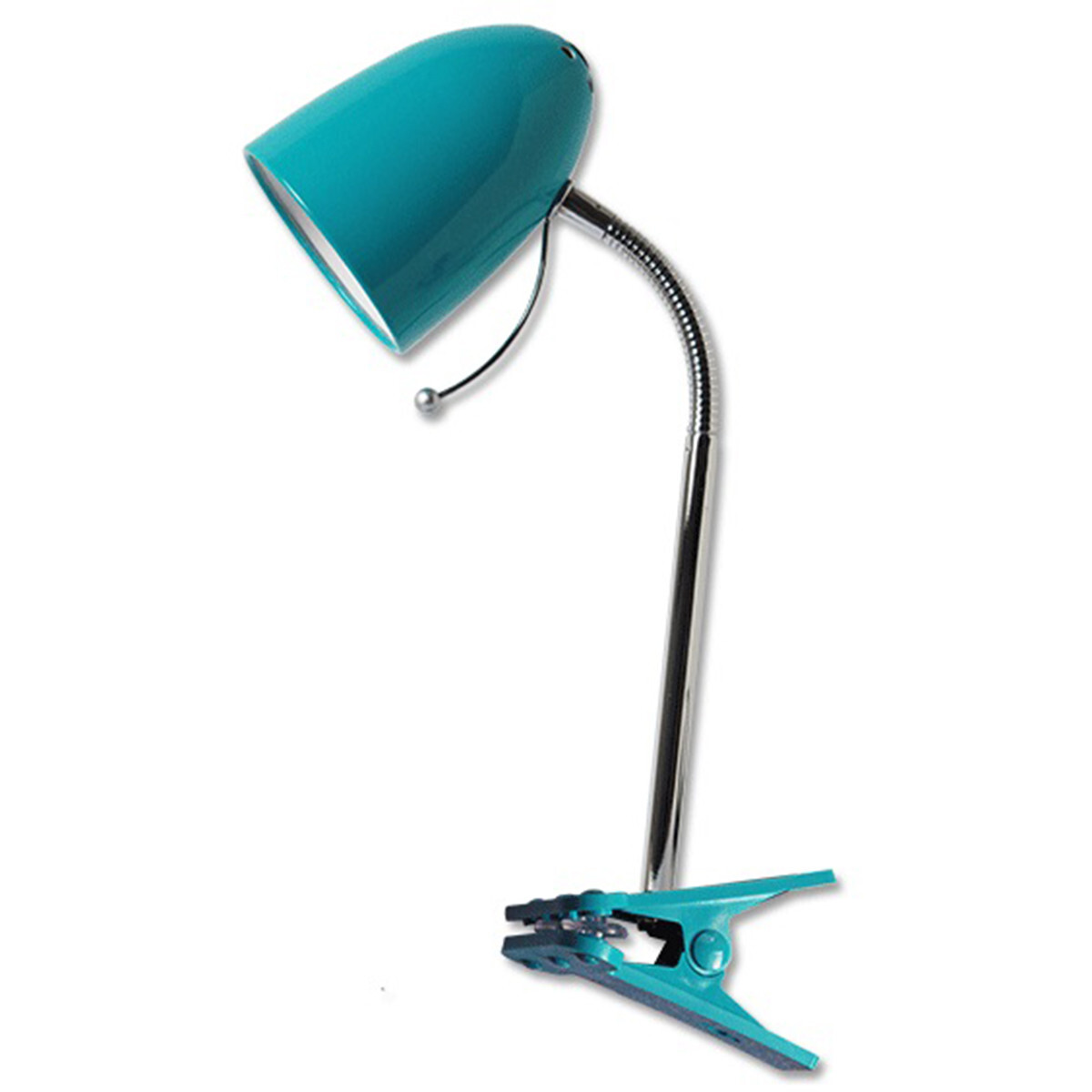 BES LED LED Klemlamp - Aigi Wony - E27 Fitting - Flexibele Arm - Rond - Glans Blauw