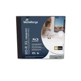 MediaRange BD-R XL 100 GB, 4-voudige schrijfsnelheid inkjet full surface, enkele schijf in juwelendoosje