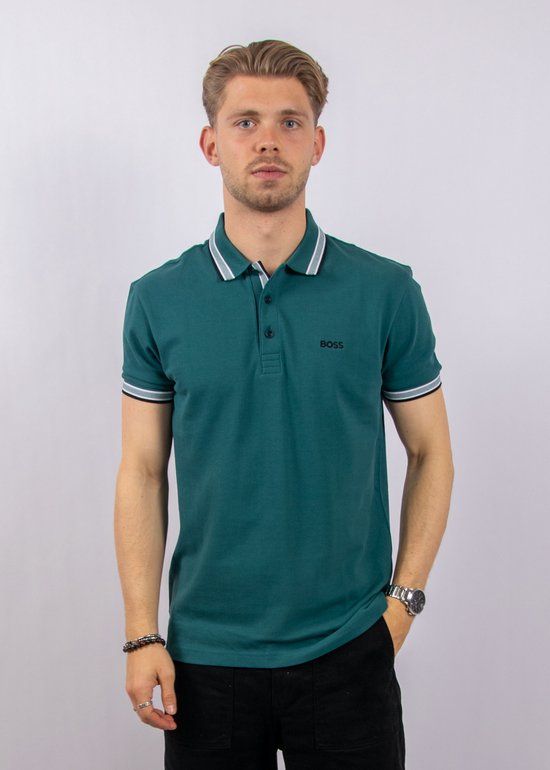 BOSS Paddy regular fit polo groen