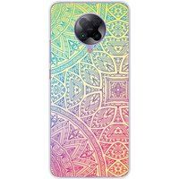 Xiaomi Poco F2 Pro bedrukt siliconen hoesje mandala pastel