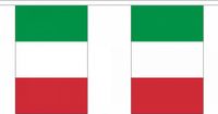 Merkloos / Sans marque Shoppartners Bv Luxe Italie vlaggenlijn - 900 cm - polyester - 30 vlaggetjes - landen versiering - feestartikelen