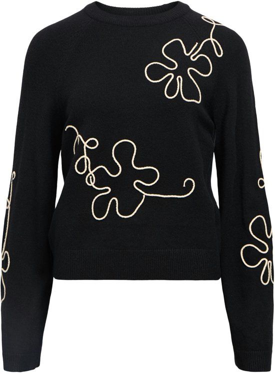 OBJECT Objlaney Rubin Ls Pullover Sweater - Hoodie - Vest - Zwart - Maat S