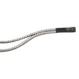 Kavalkade hoofdriem hoofdband Clincher Duo gebogen messing schakels leder zwart