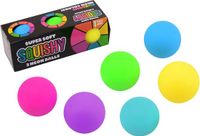 JohnToy Stressbal 50mm set 3 stuks Handtrainers Neon Kleur random