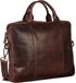 LEONHARD HEYDEN Leren business tas met laptopvak Roma RV-Aktenmappe Slim 1 Fach 5366 Braun donkerbruin