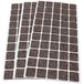 Adsamm 150 x wol-viltglijders, bruin, 20 x 20 mm