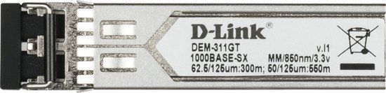 D-Link DEM-311GT netwerk transceiver module Vezel-optiek 1000 Mbit/s SFP 850 nm