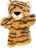 Nature Planet Pluche handpop - Tijger dier - 22 cm