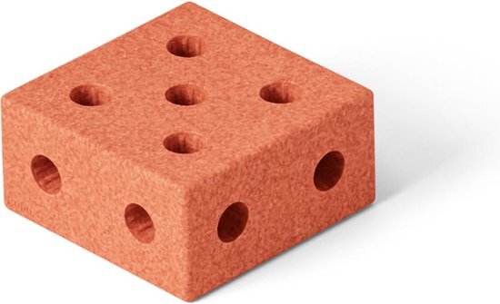 Modu Blokken Vierkant - Zachte blokken- Open Ended speelgoed - Speelgoed 1 -2 -3 jaar - Burnt Orange