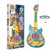 LEXIBOOK Despicable Me Minions Elektronische gitaar met microfoon en bril om met stijl te zingen, 2 speelmodi, Demo liedjes, Lichteffecten, Geel/blauw, K260DESLXB