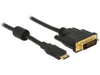 DeLOCK 1m mini-HDMI/DVI - Zwart