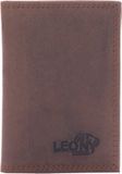 LeonDesign Pasjeshouder Mannen - Hoogwaardig Leer - Donkerbruin hunter - Ruimte voor 20 Pasjes - Compact en duurzaam ontwerp - Handgemaakt - Luxe Card holder