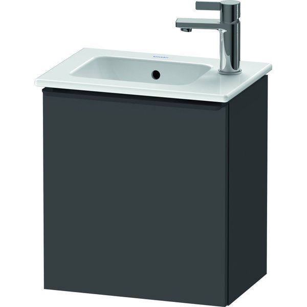 Duravit D-Neo wastafelonderkast 41x44x27.4cm Rechtsdraaiend 1 deur Grafiet Mat