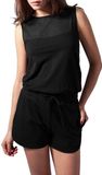 Urban Classics Tech Mesh Hot Dames Jumpsuit - zwart - XS