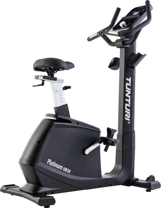 Tunturi Platinum UB30 Hometrainer - Fitnessfiets Met Ergometer - 48 Weerstandsniveaus - Zilver/Zwart