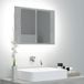 Maison Exclusive Armoire miroir de salle de bain LED, couleur béton gris, dimensions 60 x 12 x 45 cm, matériau : acrylique