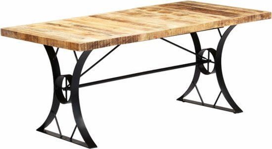 vidaXL Eettafel 180x90x76 cm massief mangohout