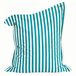 Deco Arts Pouf Géant Xxl 180x140 Rayure Turquoise - Déhoussable & Anti-uv (intérieur / Extérieur)