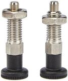 Ganter Normelemente GN 717-6-M10-BK-NI - roestvrijstalen vergrendelbouten, zilver, 2 stuks