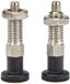 Ganter Normelemente GN 717-6-M10-BK-NI - roestvrijstalen vergrendelbouten, zilver, 2 stuks