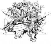Komar Fotobehang - Avengers Black and White 300x280cm - Vliesbehang