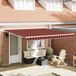 Maison Exclusive - Parasol rétractable orange et marron, 400 x 300 cm