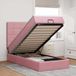 Maison Exclusive - Lit plateforme avec matelas, rose, 90x200 cm, velours