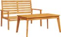 vidaXL Tuinset - Massief Acaciahout - Bruin