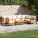 Maison Exclusive - Ensemble de meubles de jardin 6 pièces avec canapé et coussins, en bois d'acacia massif