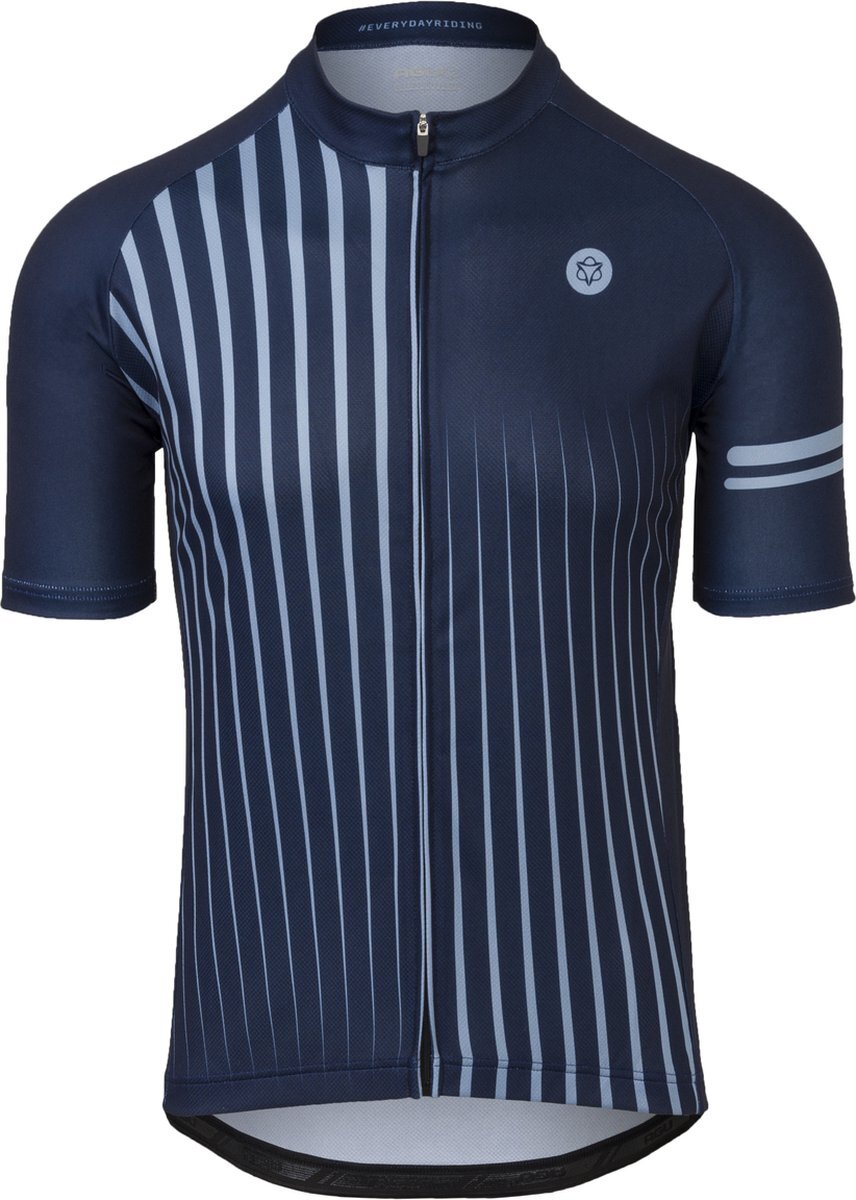 AGU Faded Stripe Fietsshirt Essential Heren - Blauw - M