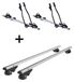 2x Porte-vélos SAGITTAR + Porte-vélos sur rail VDP004 XL compatible avec Peugeot 4007 GP 2007-2012