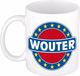 Bellatio Decorations Wouter voornaam koffiemok beker wit/blauw 300 ml Cadeau Heren Collega Vaderdag Verjaardag