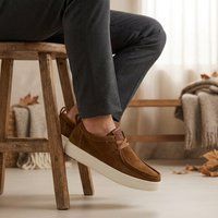 Tommy Hilfiger Moc Too Shoe Veterschoenen cognac
