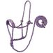 Weaver Leather 35-7820-R3 Gevlochten Touw Halter met 6' Lead, Gemiddeld, Grijs/Paars