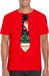 Bellatio Decorations Bol Foute kerst t-shirt trui - rood - met kerstboom stropdas - voor heren - kerstmis - kerstdiner M