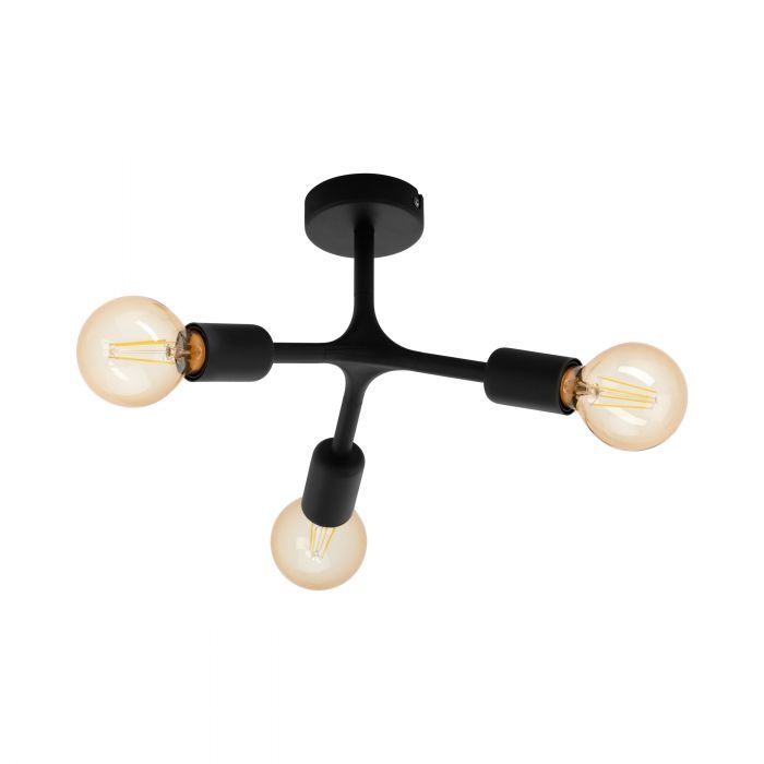 EGLO Bocadella 1 Plafondlamp - Zwart - E27 - 21.5 cm