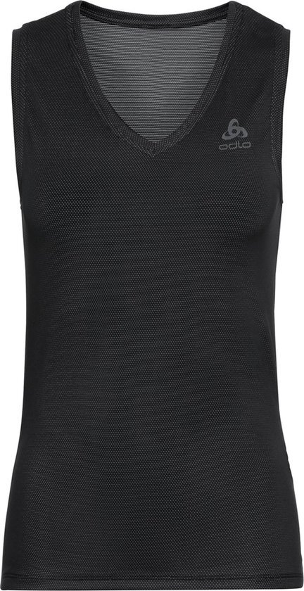 ODLO BL TOP V-neck Singlet ACTIVE F-DRY LIGHT - black - Vrouwen - Maat L