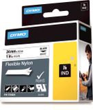 DYMO Étiquettes en nylon flexibles | 24 mm x 3,5 m | Noir sur Blanc