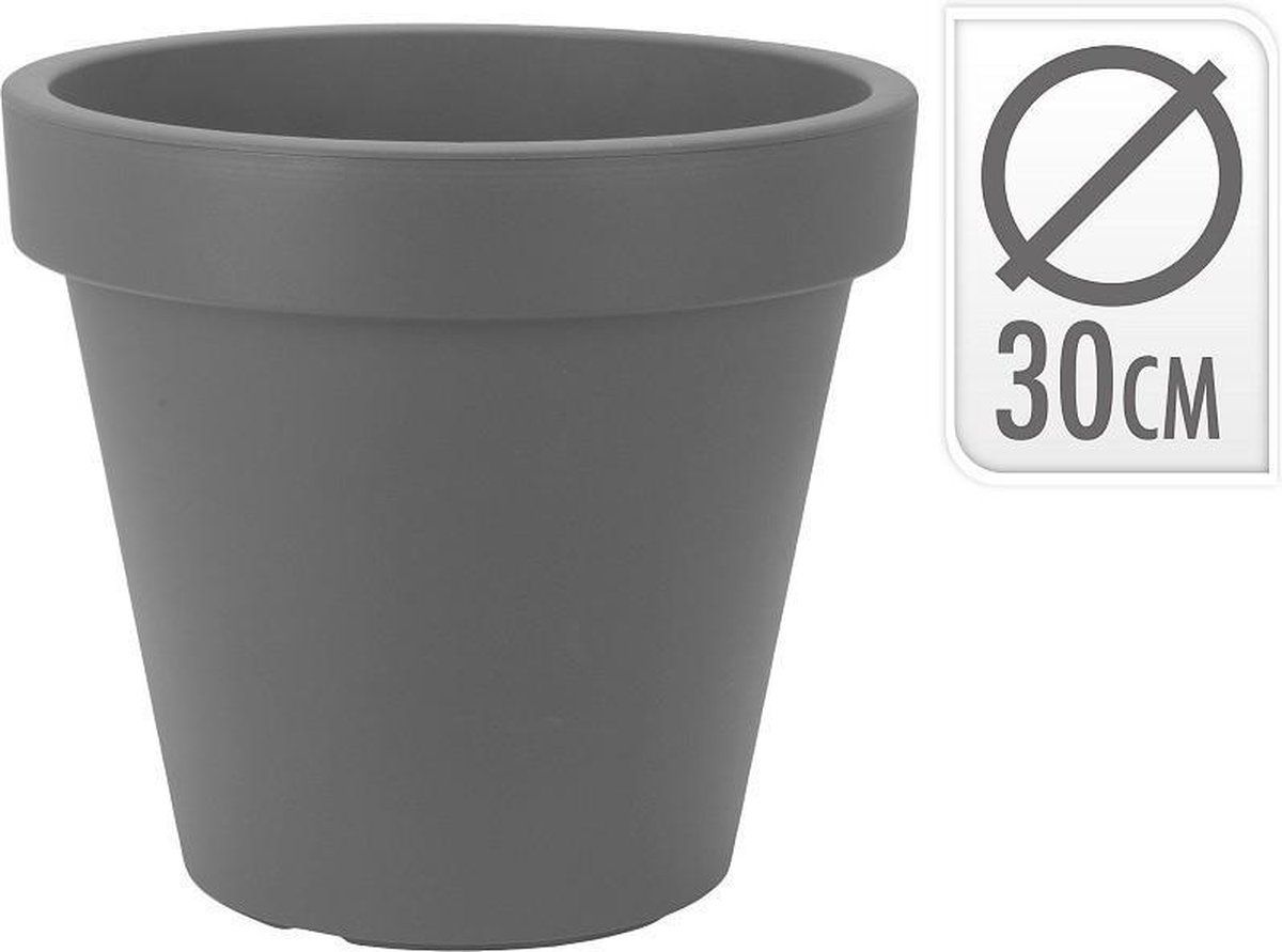 Kunststof Bloempot Rond | Ø30cm | Antraciet